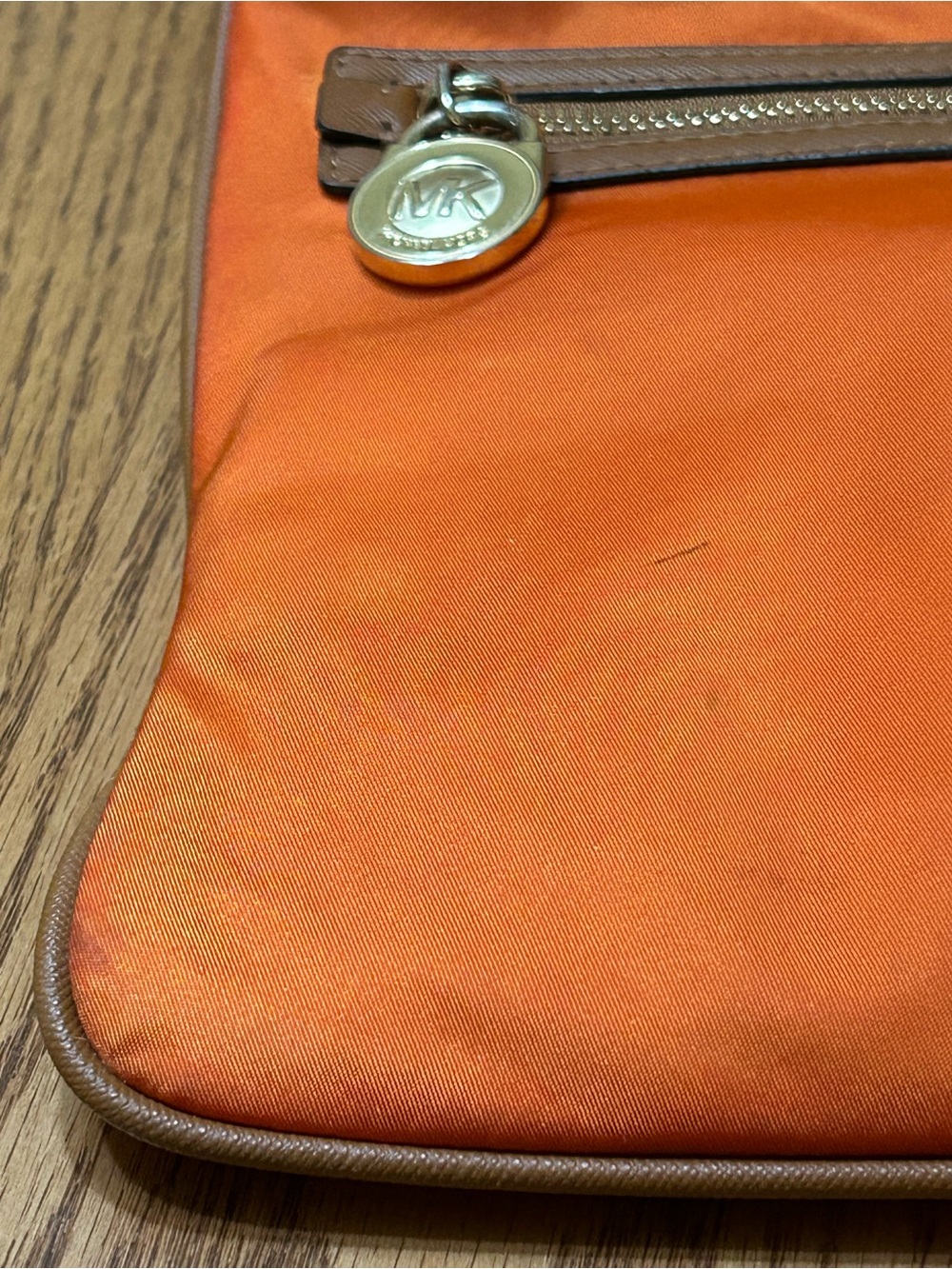 Michael Kors Orange Crossbody Messenger with Leather Trim - Picture 11 of 14
